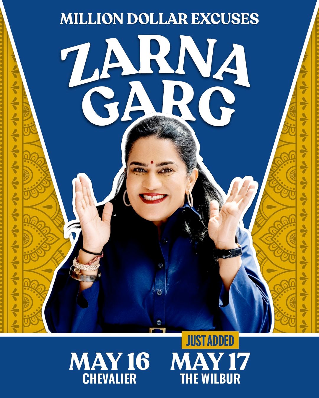 Zarna Garg concert tour poster 2026–2027